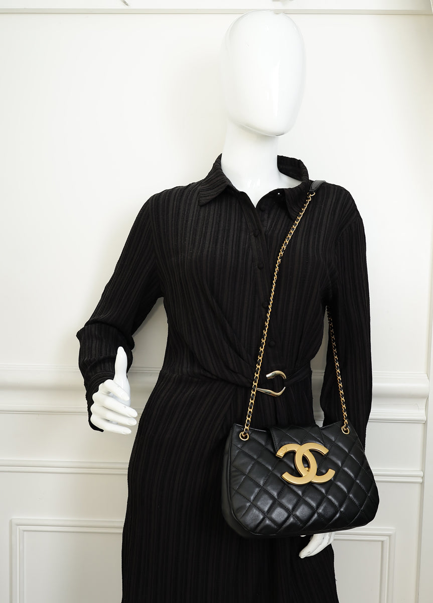 Chanel Black Large CC Messenger Bag