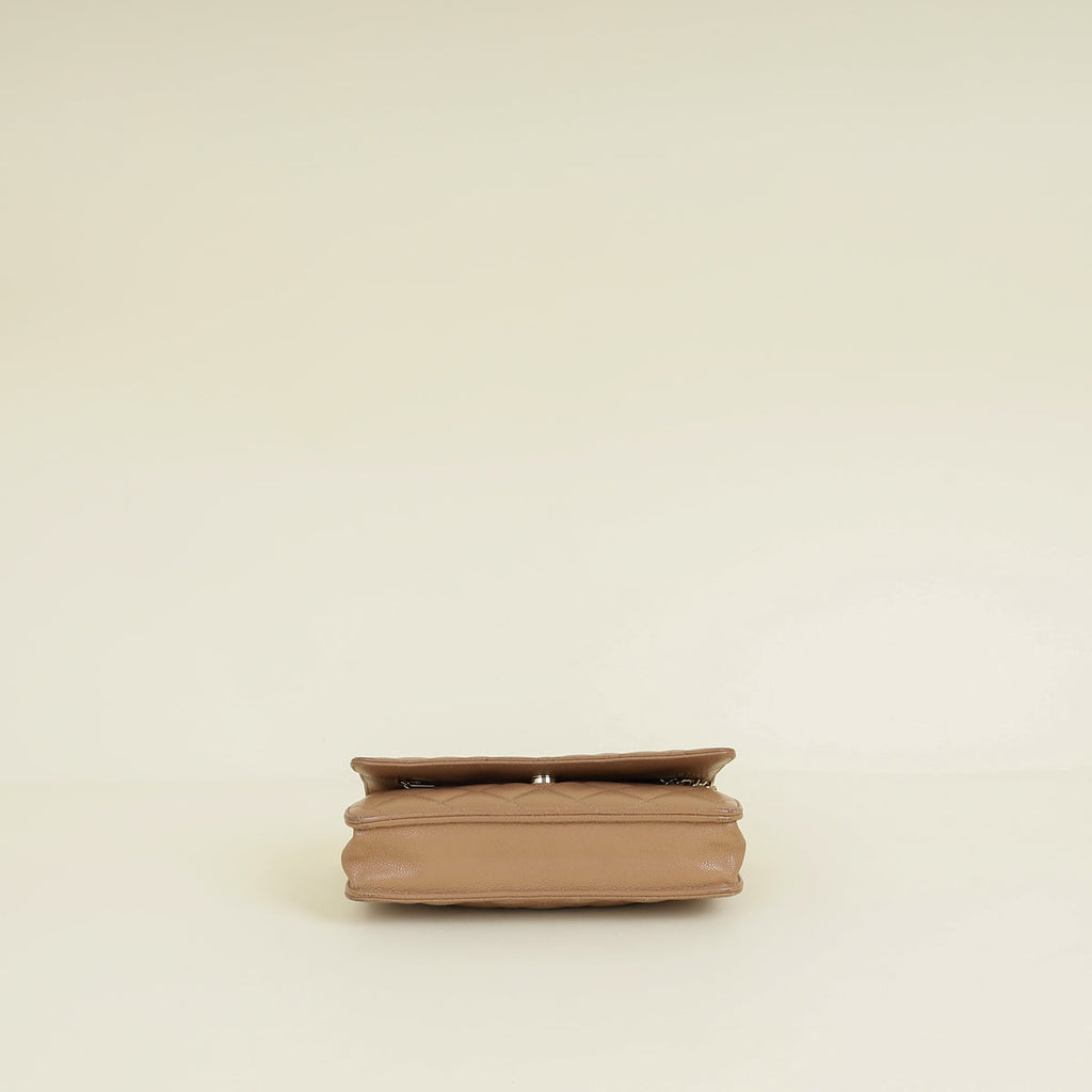 Chanel Light Mocha Classic Wallet on Chain