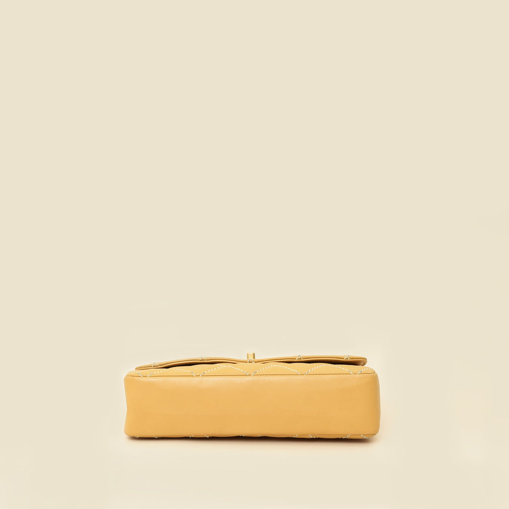 Chanel Beige Wild Stitch Flap Medium Bag