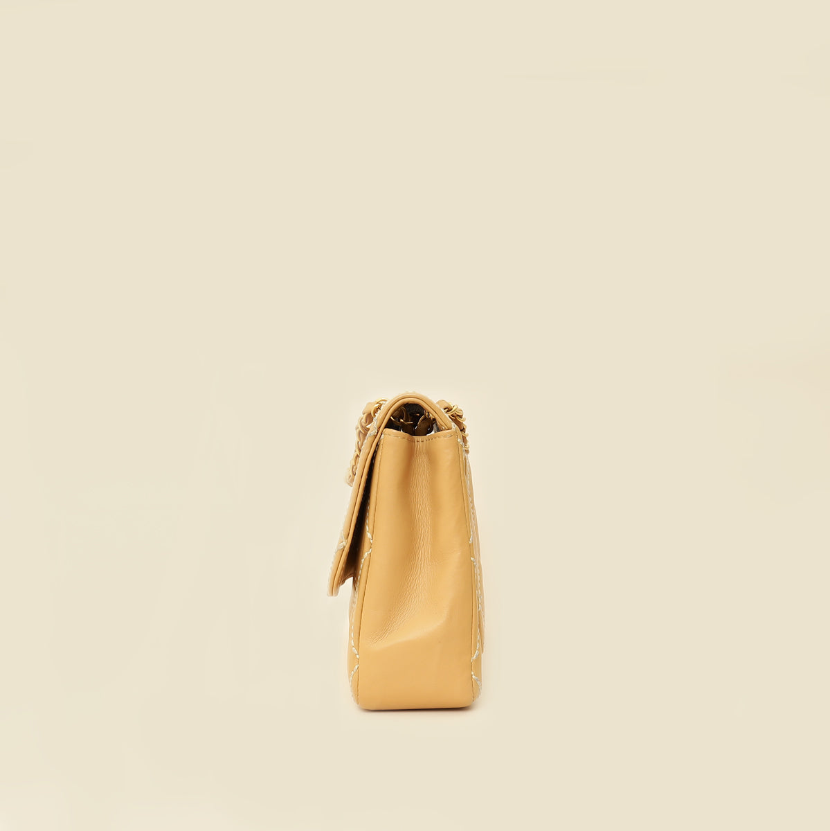 Chanel Beige Wild Stitch Flap Medium Bag