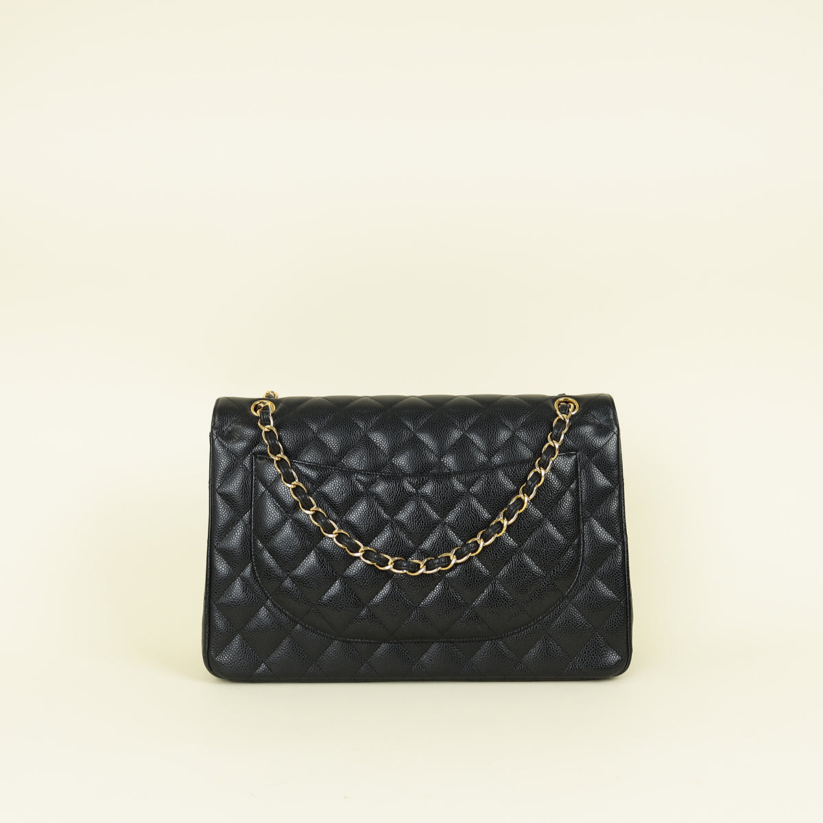 Chanel Black CC Classic Double Flap Maxi Bag