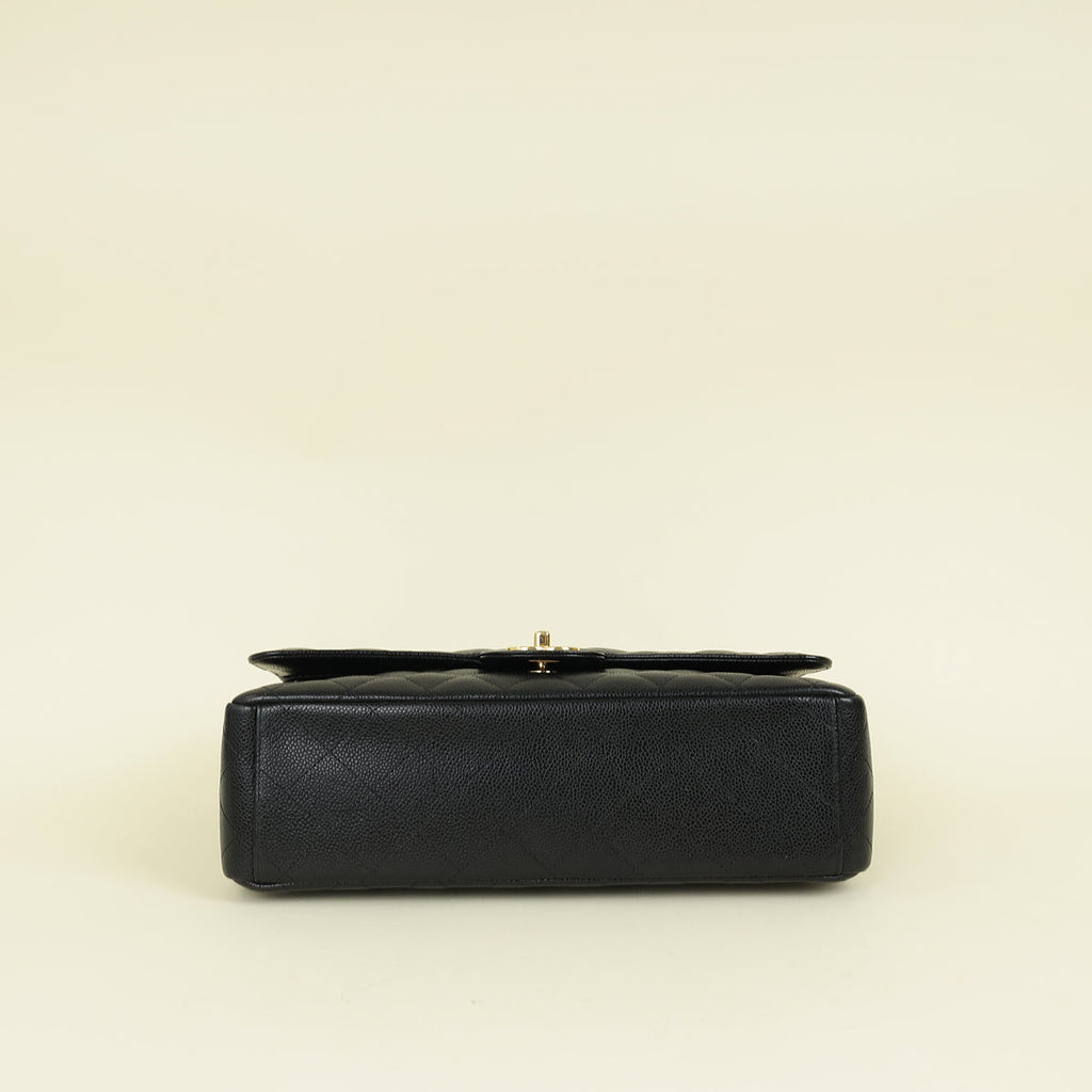 Chanel Black CC Classic Double Flap Maxi Bag