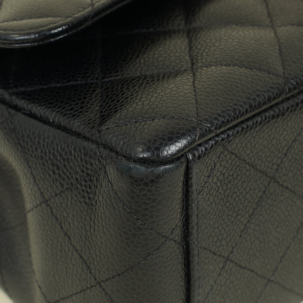 Chanel Black CC Classic Double Flap Maxi Bag