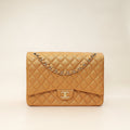 Chanel Metallic Bronze CC Classic Double Flap Maxi Bag