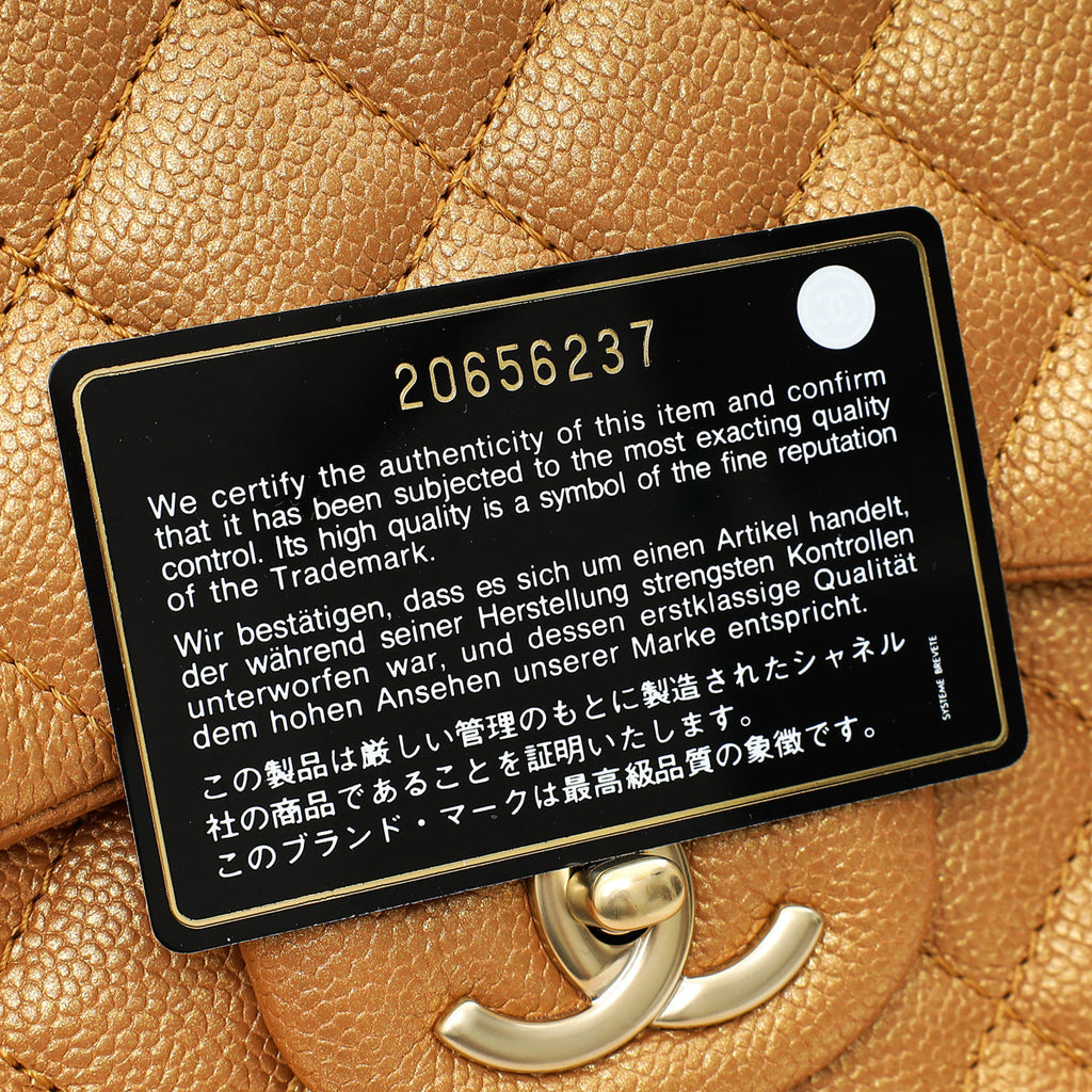 Chanel Metallic Bronze CC Classic Double Flap Maxi Bag
