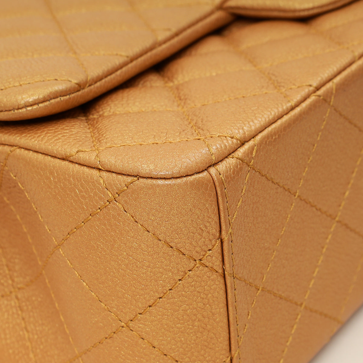 Chanel Metallic Bronze CC Classic Double Flap Maxi Bag