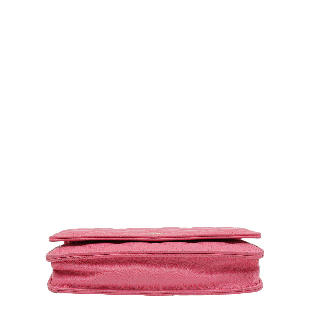 Chanel Pink CC Classic Wallet on Chain
