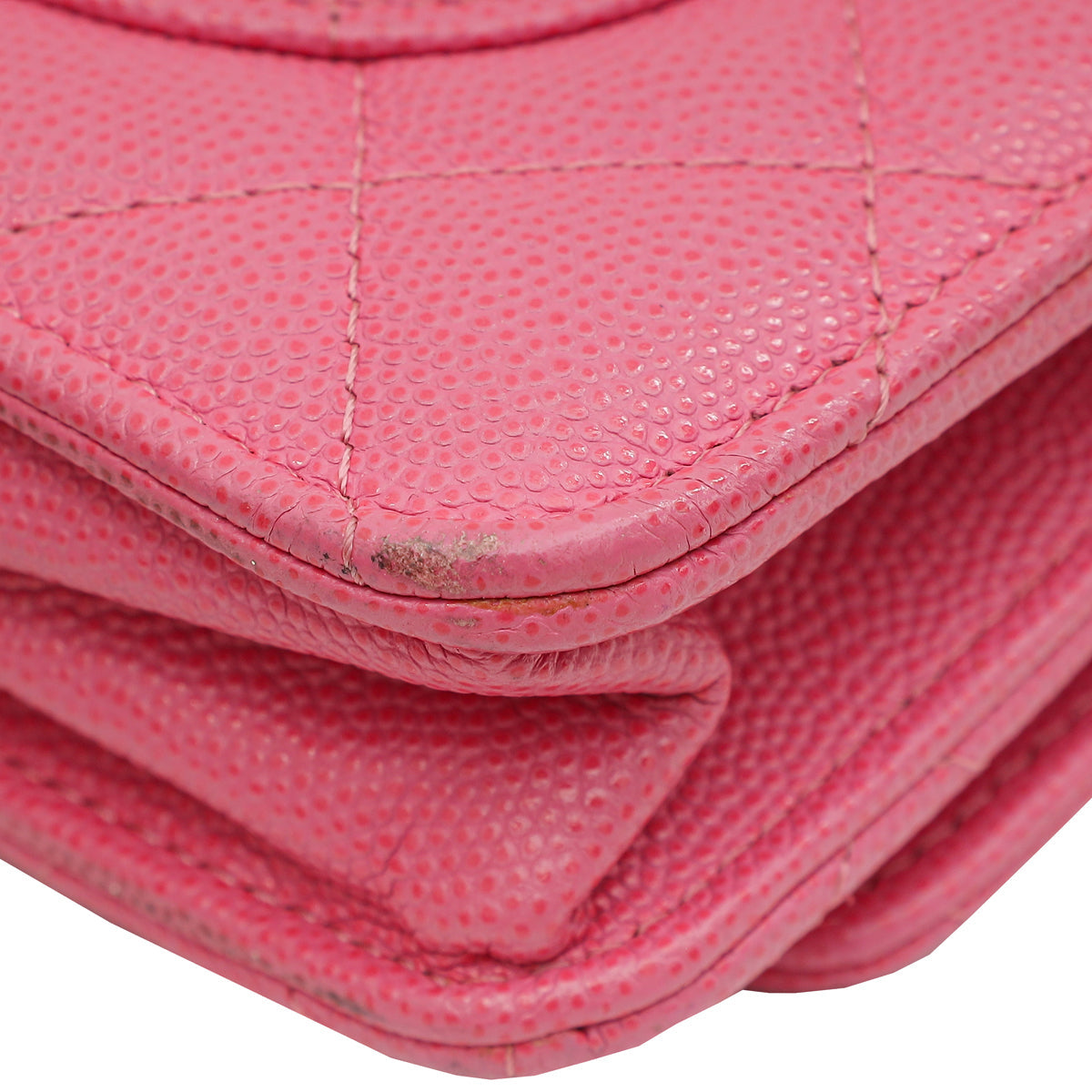 Chanel Pink CC Classic Wallet on Chain