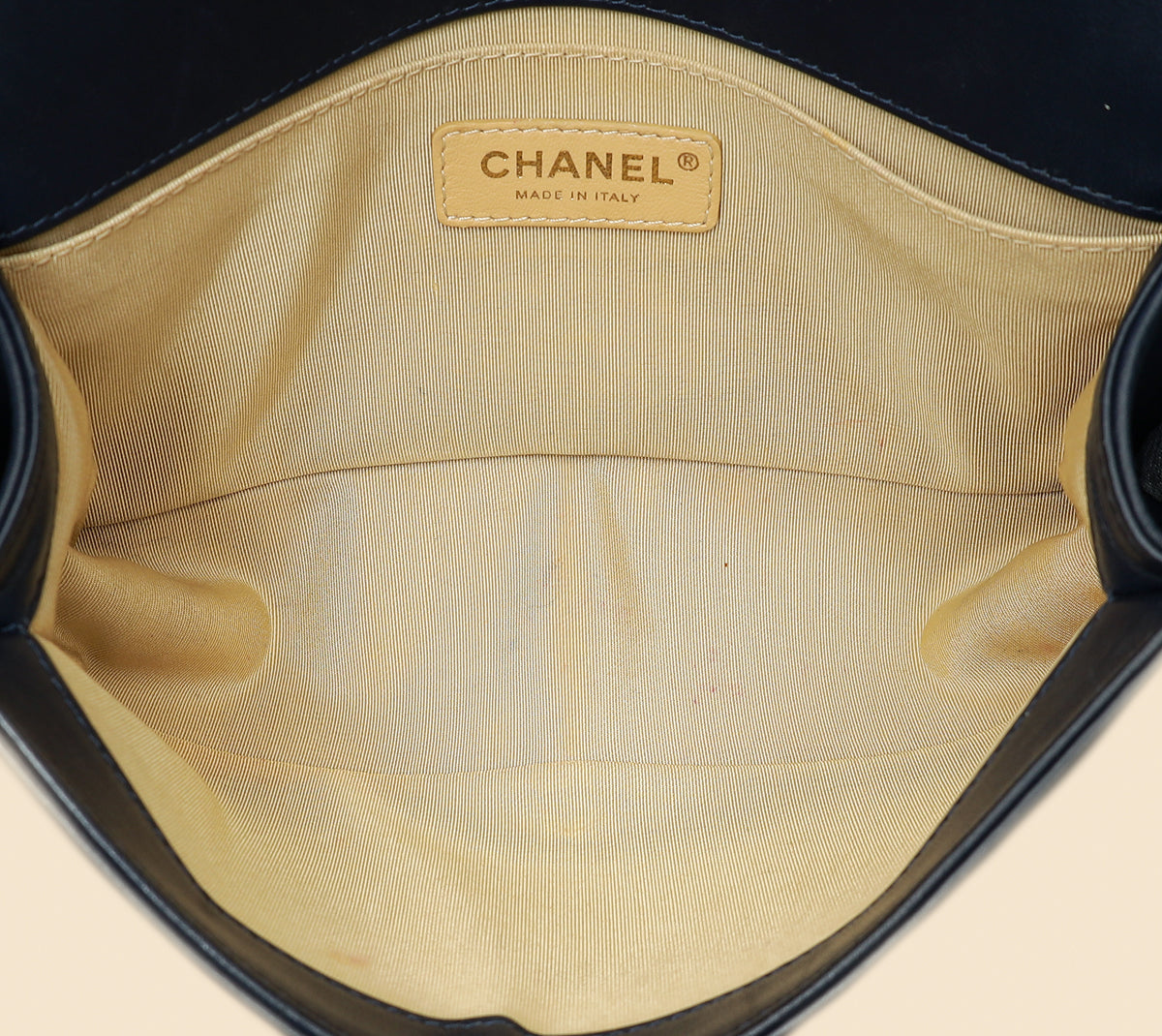 Chanel Indigo Blue Le Boy Quilted Chain Details Medium Flap Bag
