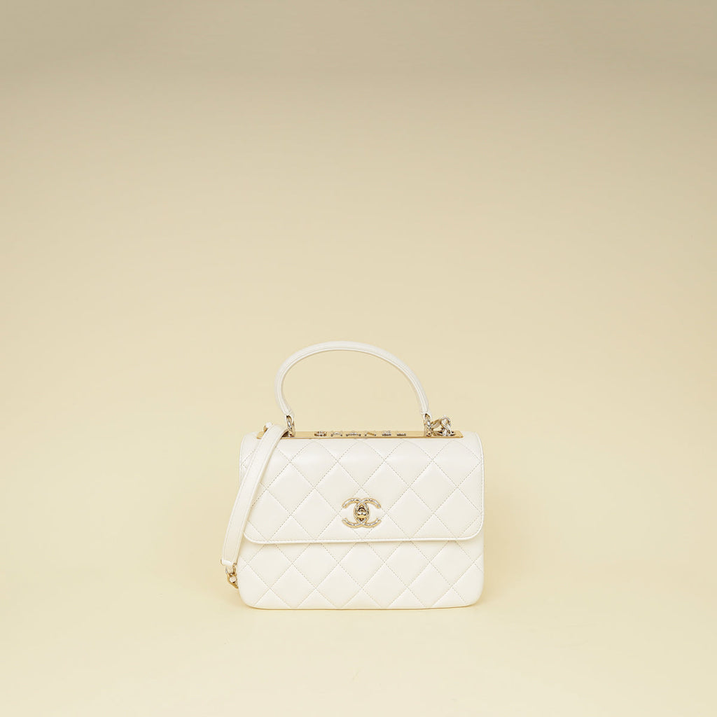 Chanel White Trendy Flap Bag