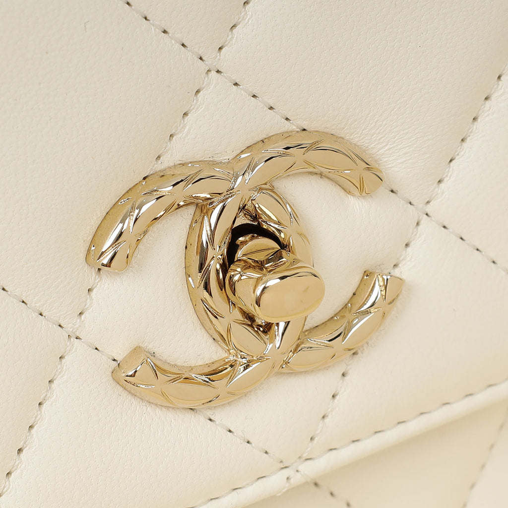 Chanel White Trendy Flap Bag