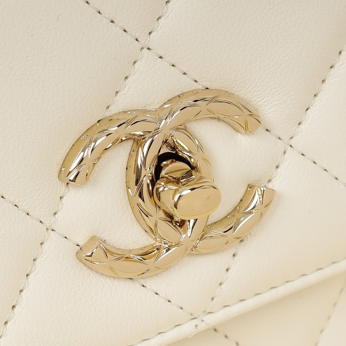 Chanel White Trendy Flap Bag