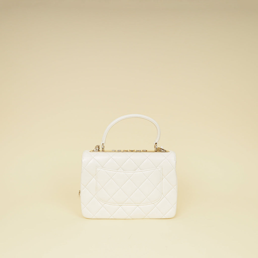 Chanel White Trendy Flap Bag