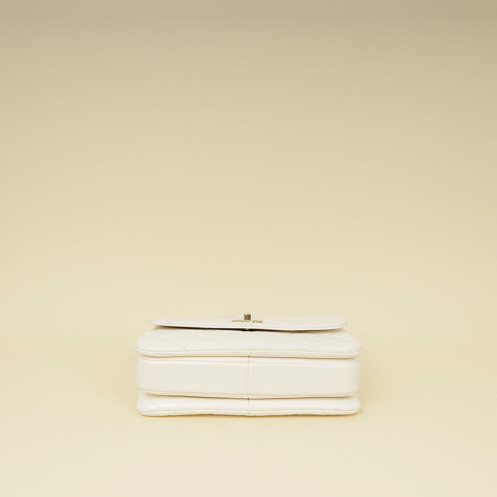Chanel White Trendy Flap Bag