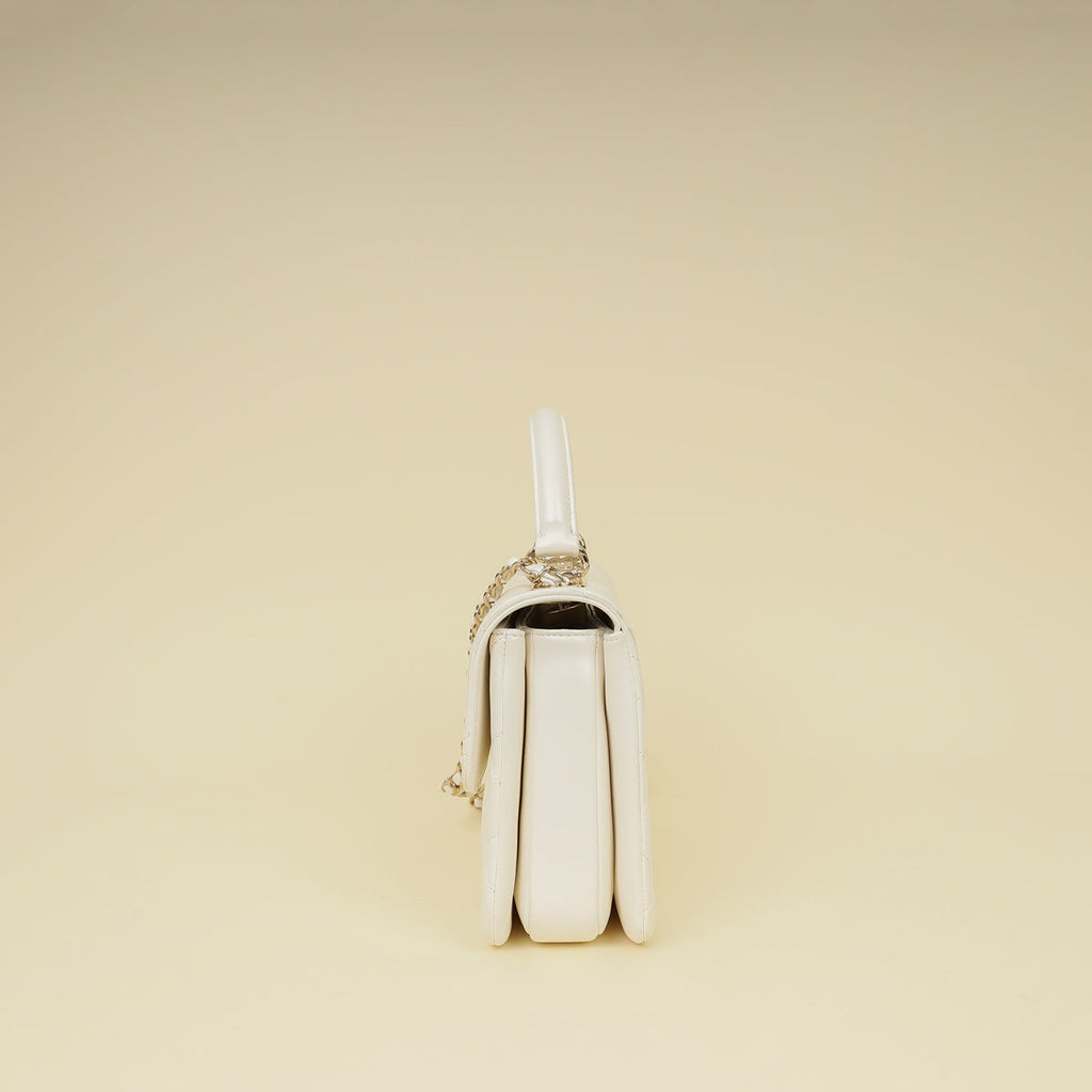 Chanel White Trendy Flap Bag