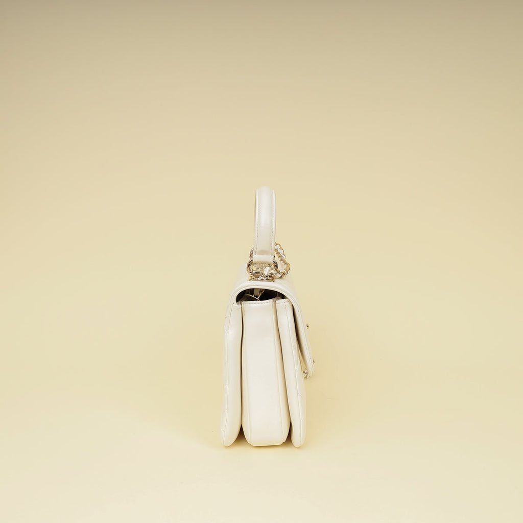Chanel White Trendy Flap Bag