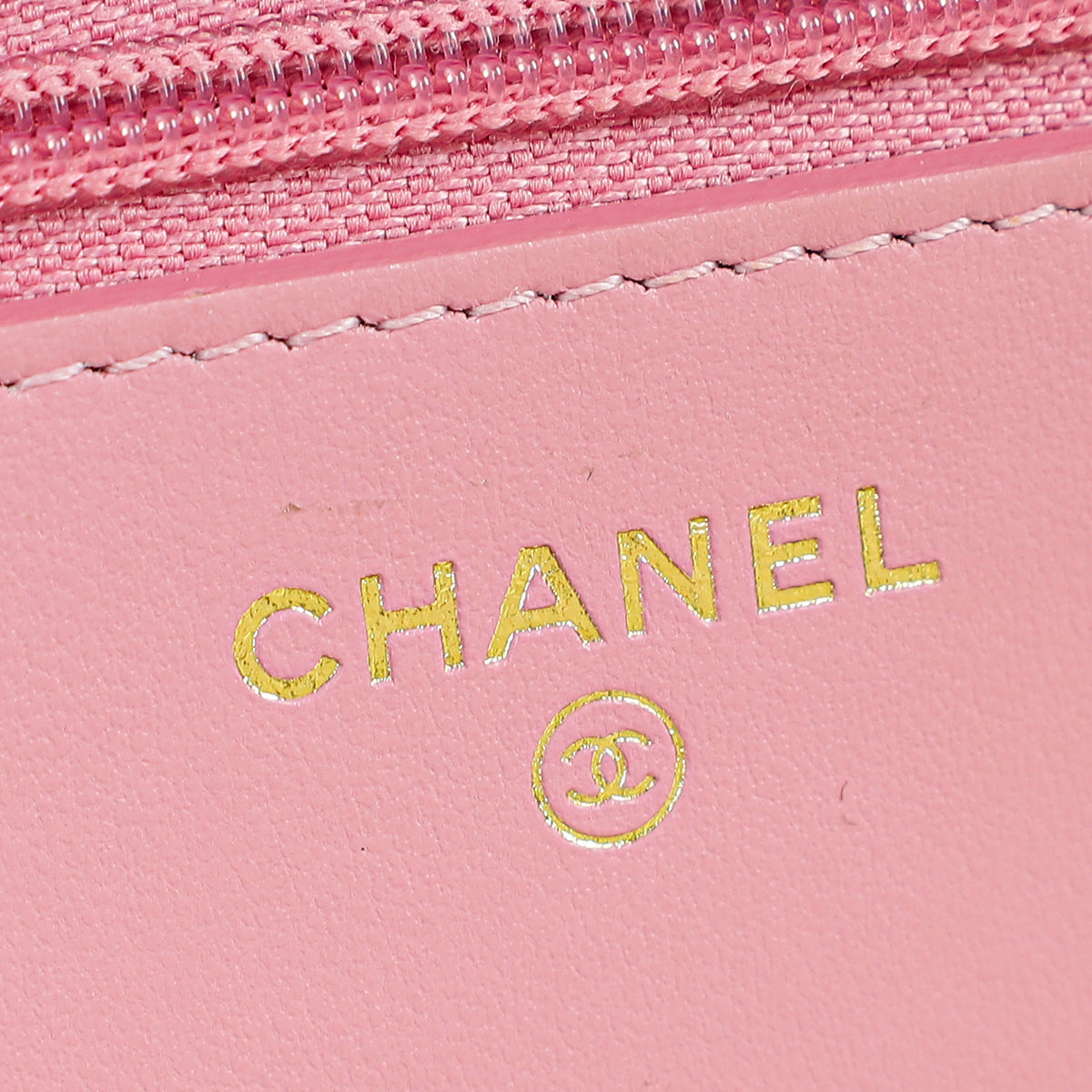 Chanel Pink CC Twist Lock Wallet On Chain