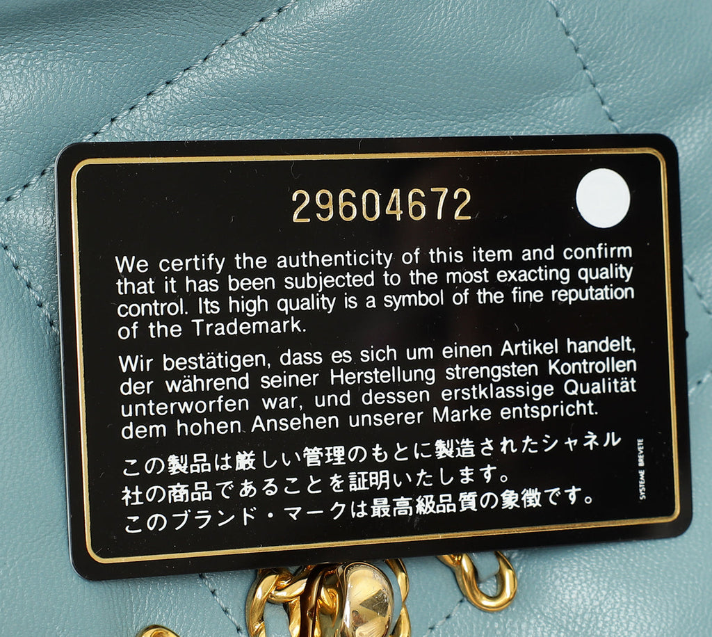 Chanel Light Blue 19 Small Flap Bag