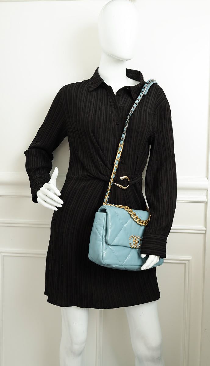 Chanel Light Blue 19 Small Flap Bag