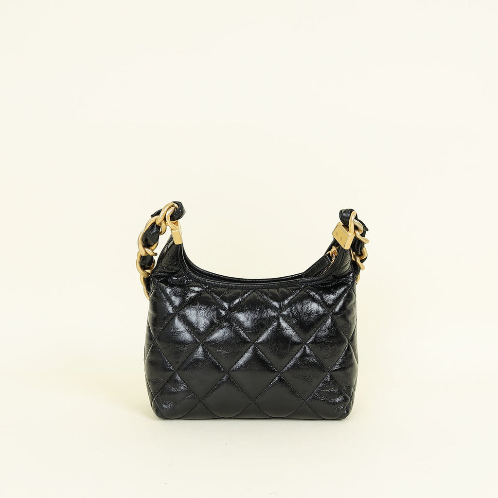 Chanel Black CC Hobo Small Bag