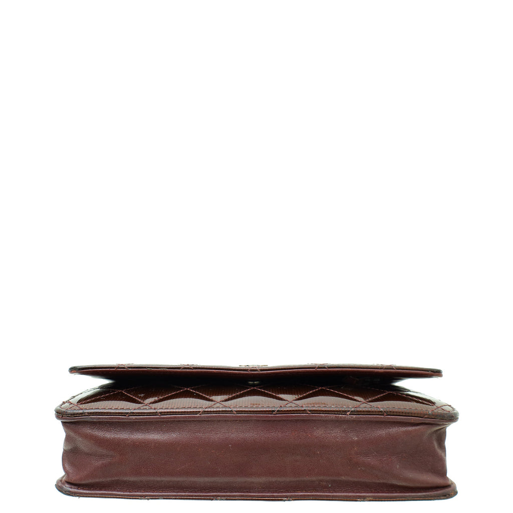 Chanel Burgundy CC Classic Wallet On Chain