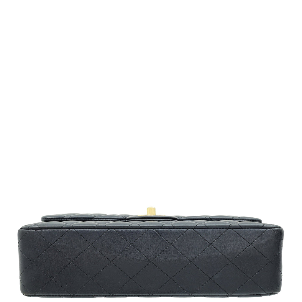 Chanel Navy Blue CC Classic Double Flap Medium Bag