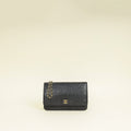 Chanel Black CC Camellia Flower Embossed Wallet On Chain