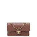 Chanel Brown CC Classic Double Flap Medium Bag