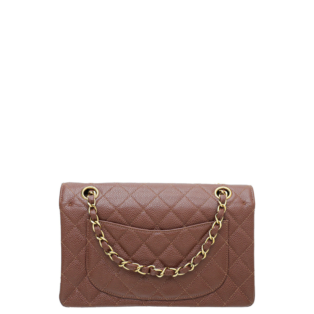 Chanel Brown CC Classic Double Flap Medium Bag