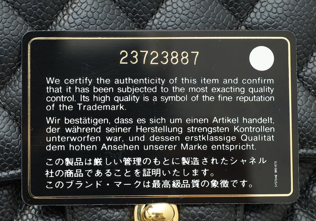 Chanel Black CC Classic Double Flap Medium Bag