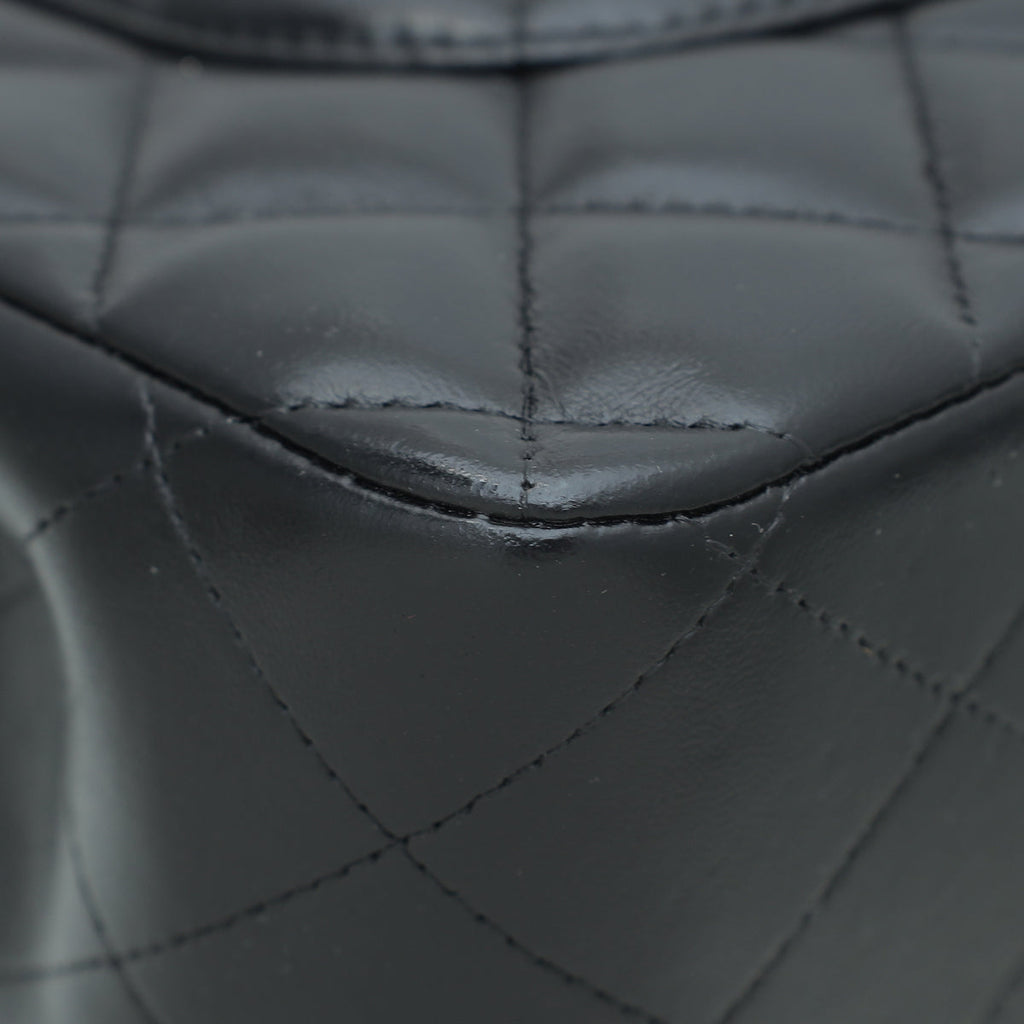 Chanel Black CC Classic Double Flap Jumbo Bag