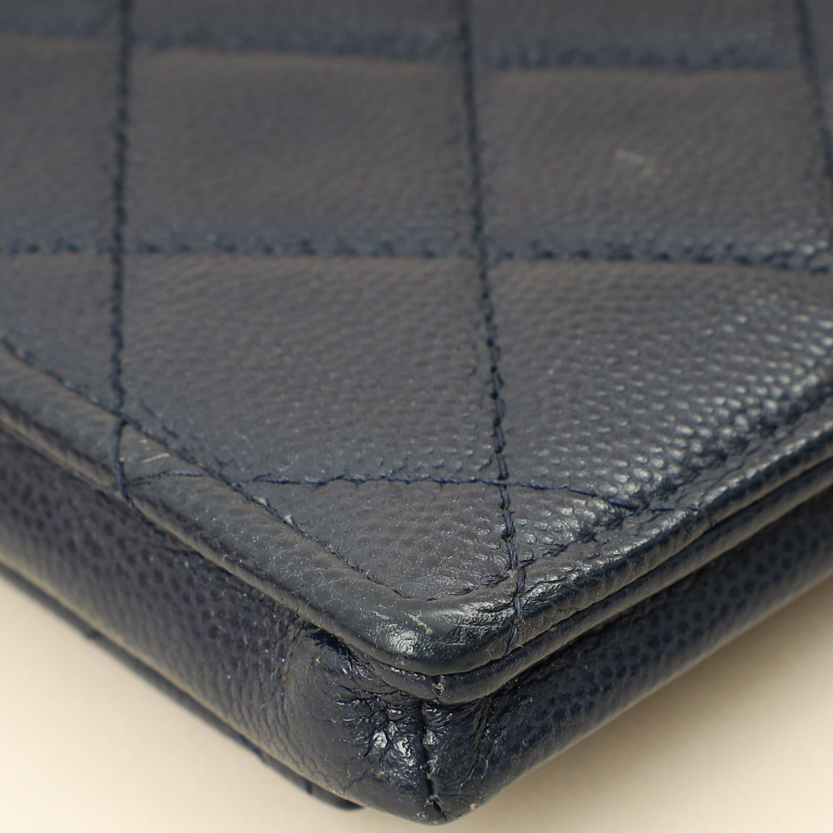 Chanel Navy Blue CC Compact Phone Chain Pouch