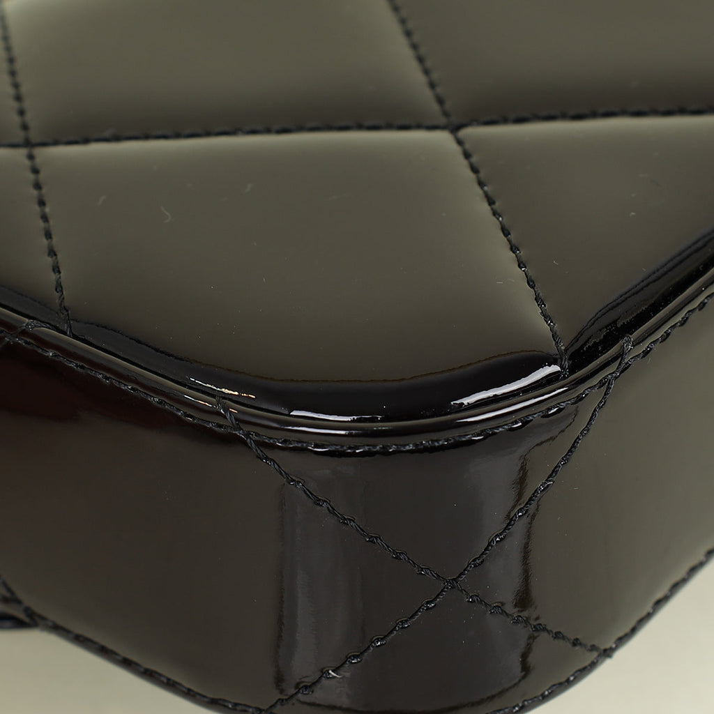 Chanel Black CC Large Flap Bag with Top Handle Bag