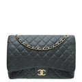 Chanel Black CC Classic Double Flap Maxi Bag