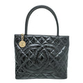 Chanel Black Vintage CC Cambon Tote Bag