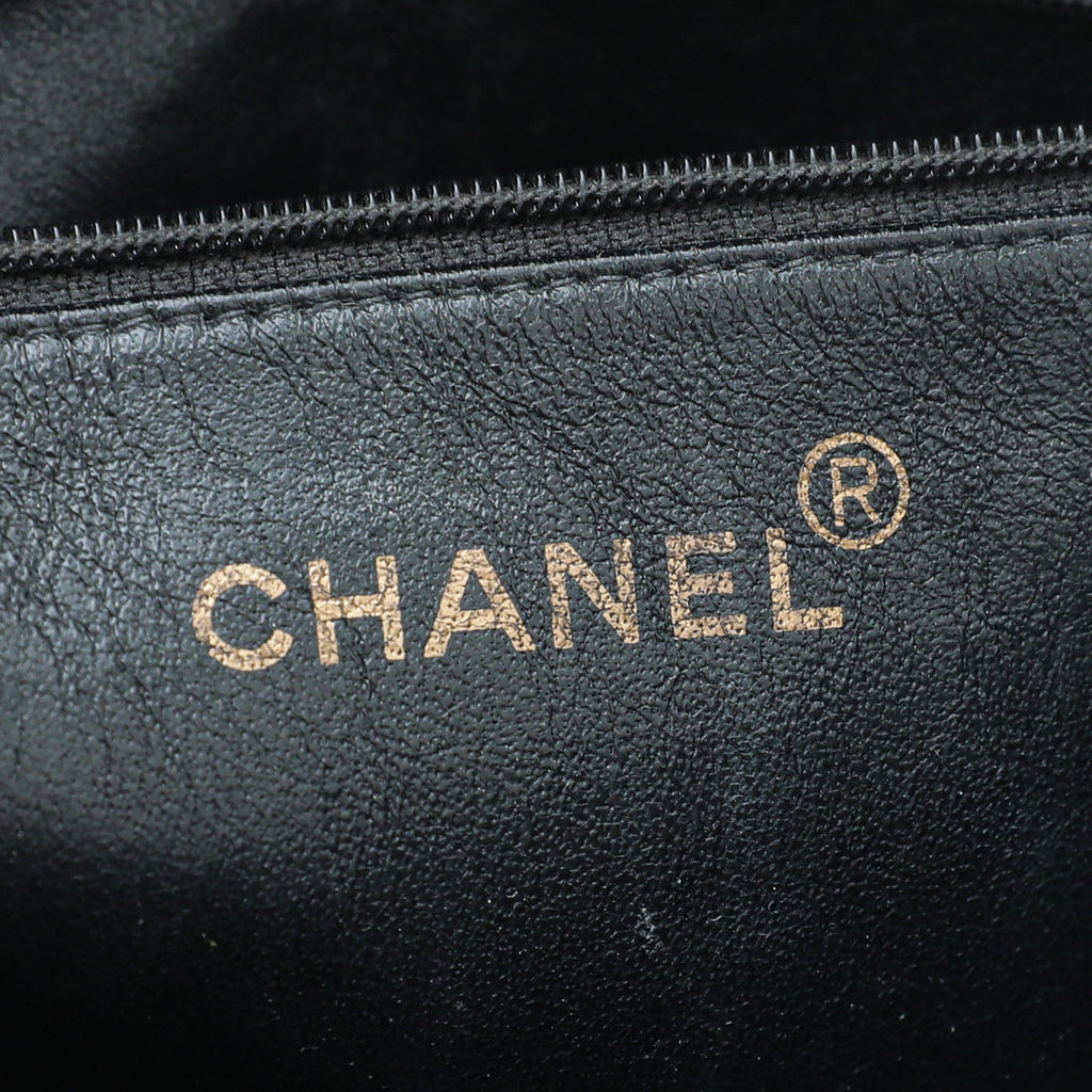 Chanel Black Vintage CC Cambon Tote Bag