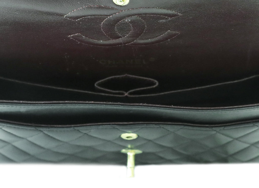 Chanel Black CC Classic Double Flap Medium Bag