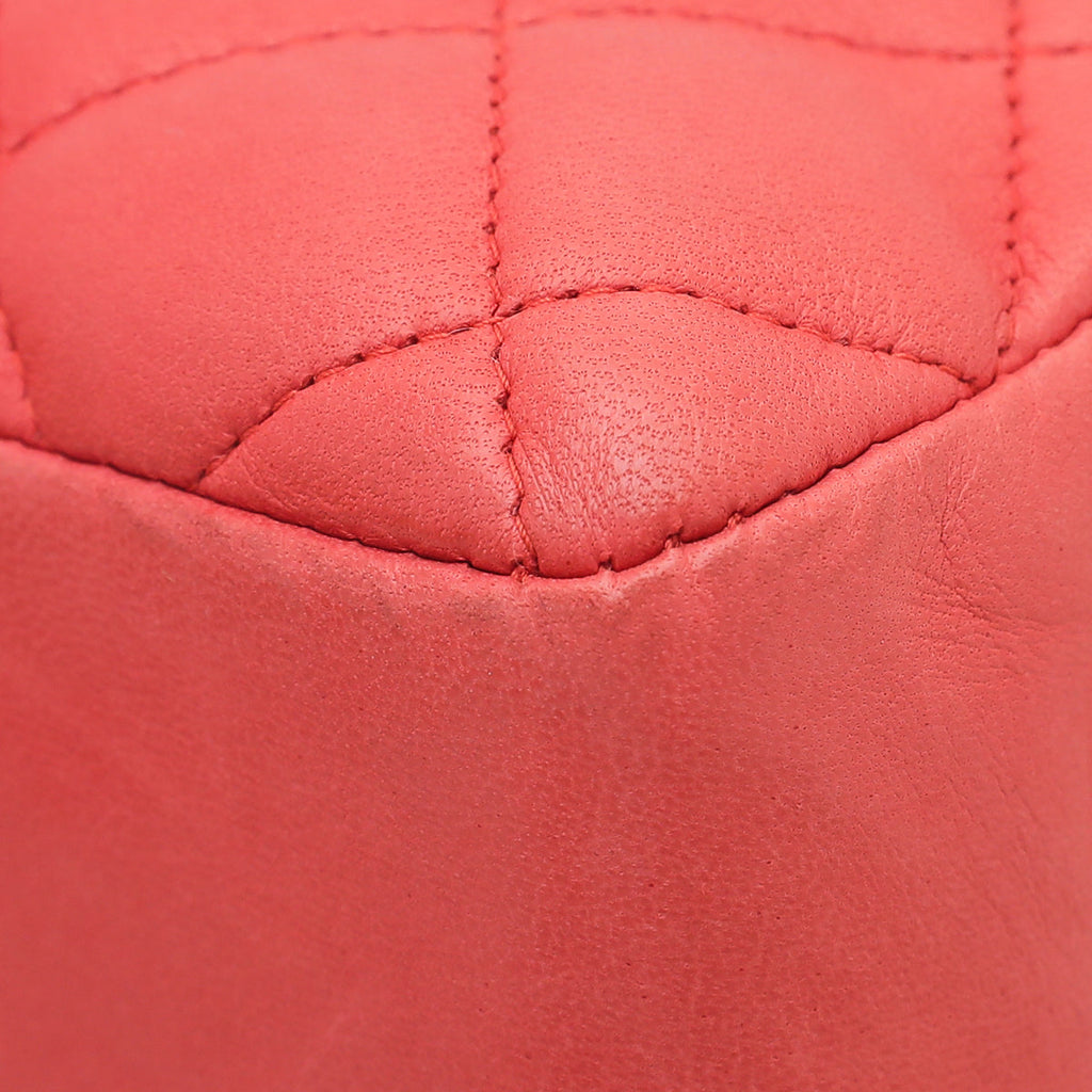 Chanel Light Red Ladybug Single Flap Medium Bag