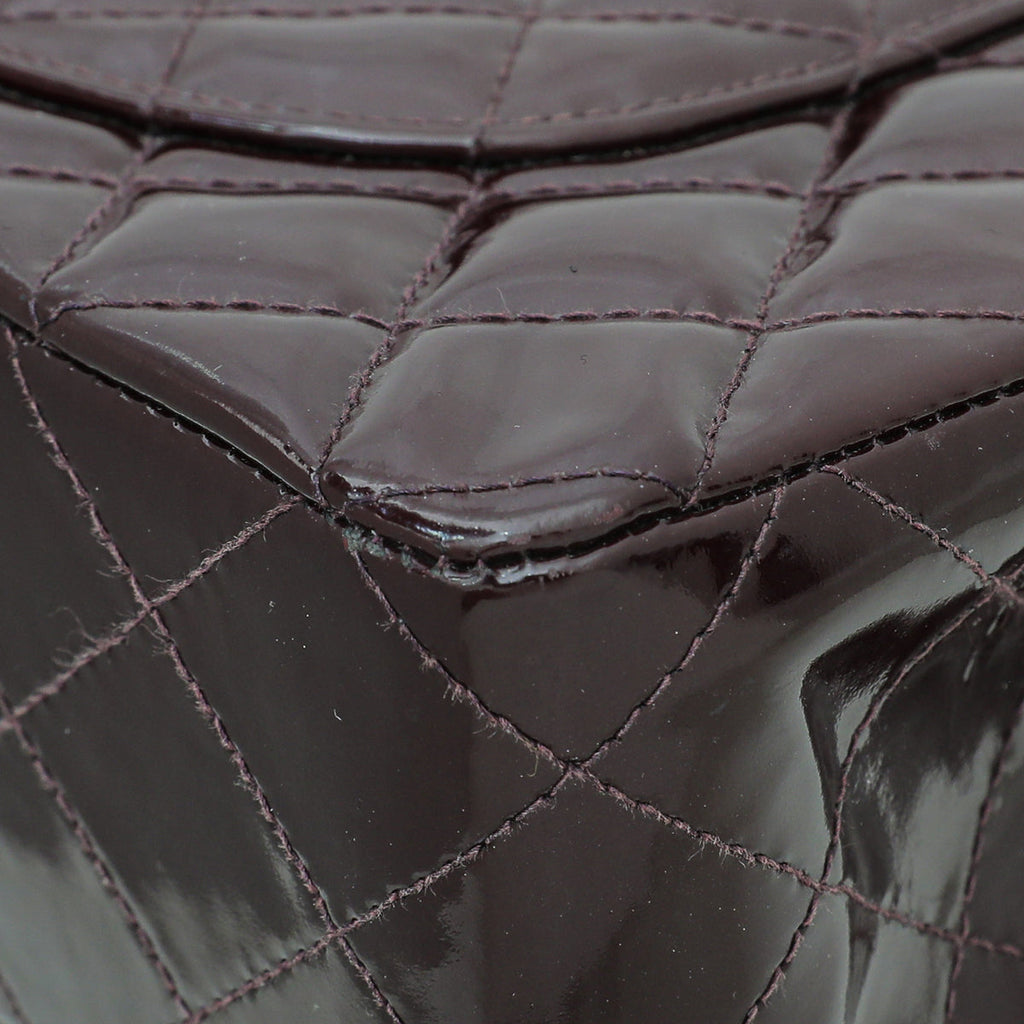 Chanel Burgundy CC Classic Double Flap Medium Bag