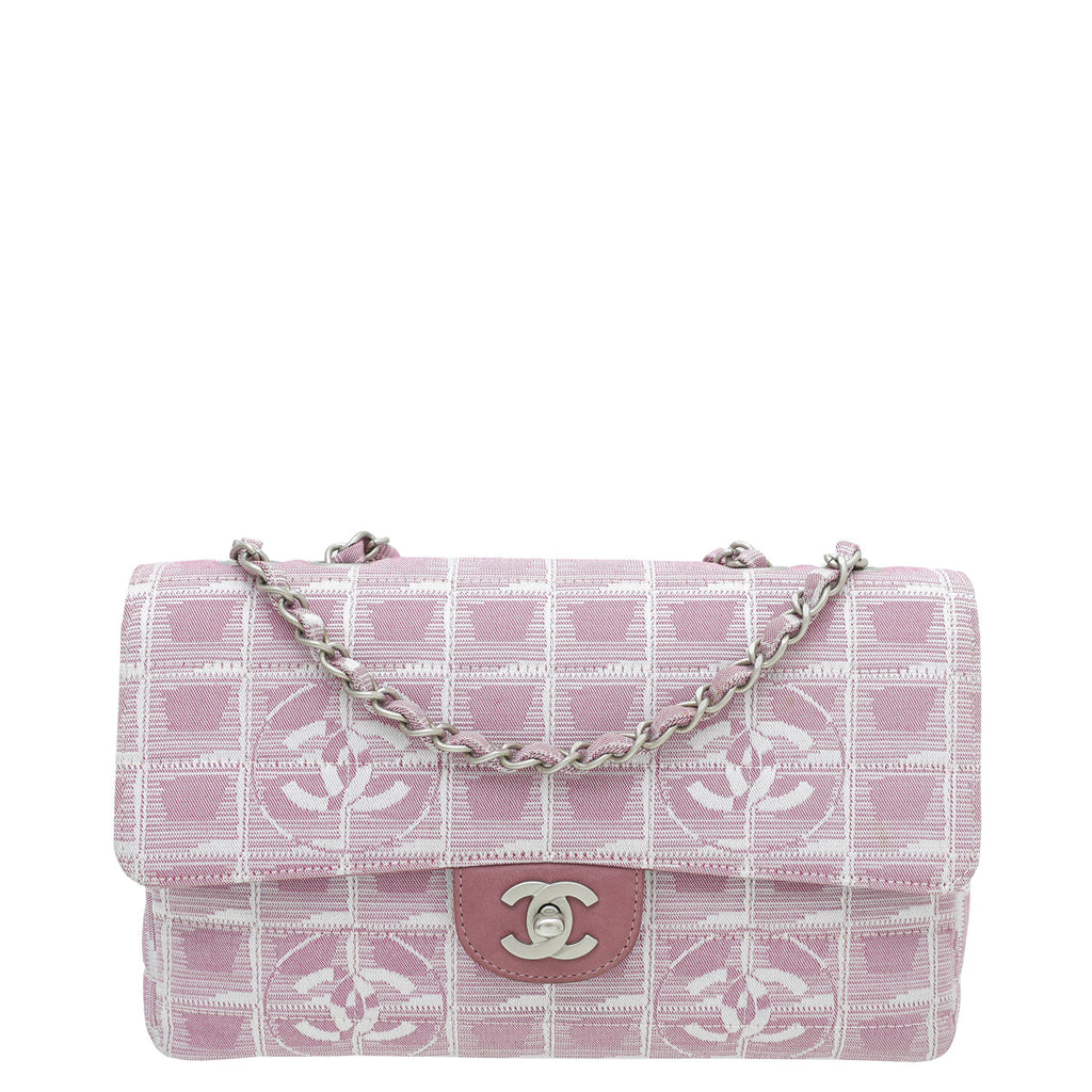 Chanel Light Pink Travel Line Flap Medium Bag