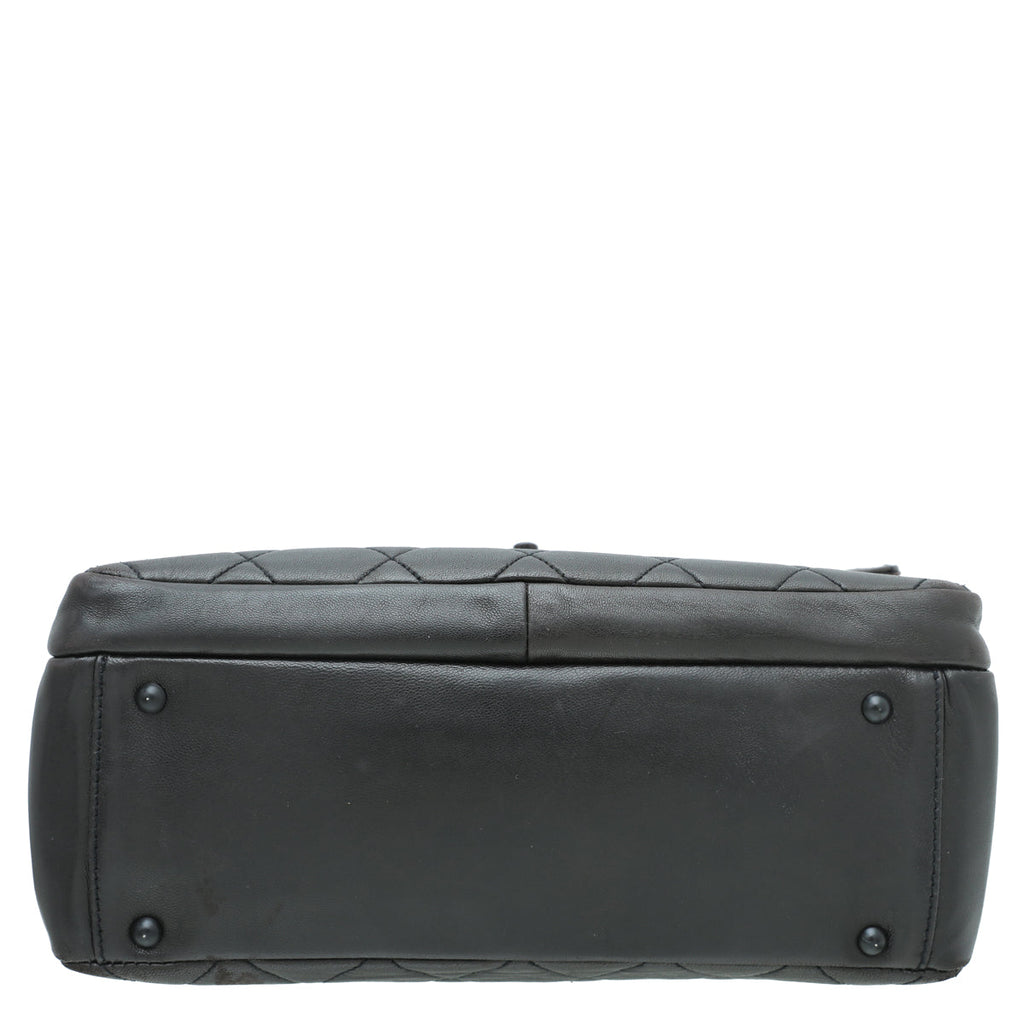 Chanel Chocolate Brown CC Resin Flap Zipped Bag