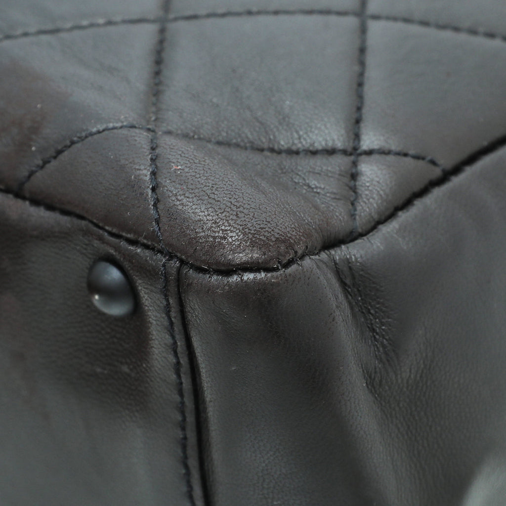 Chanel Chocolate Brown CC Resin Flap Zipped Bag