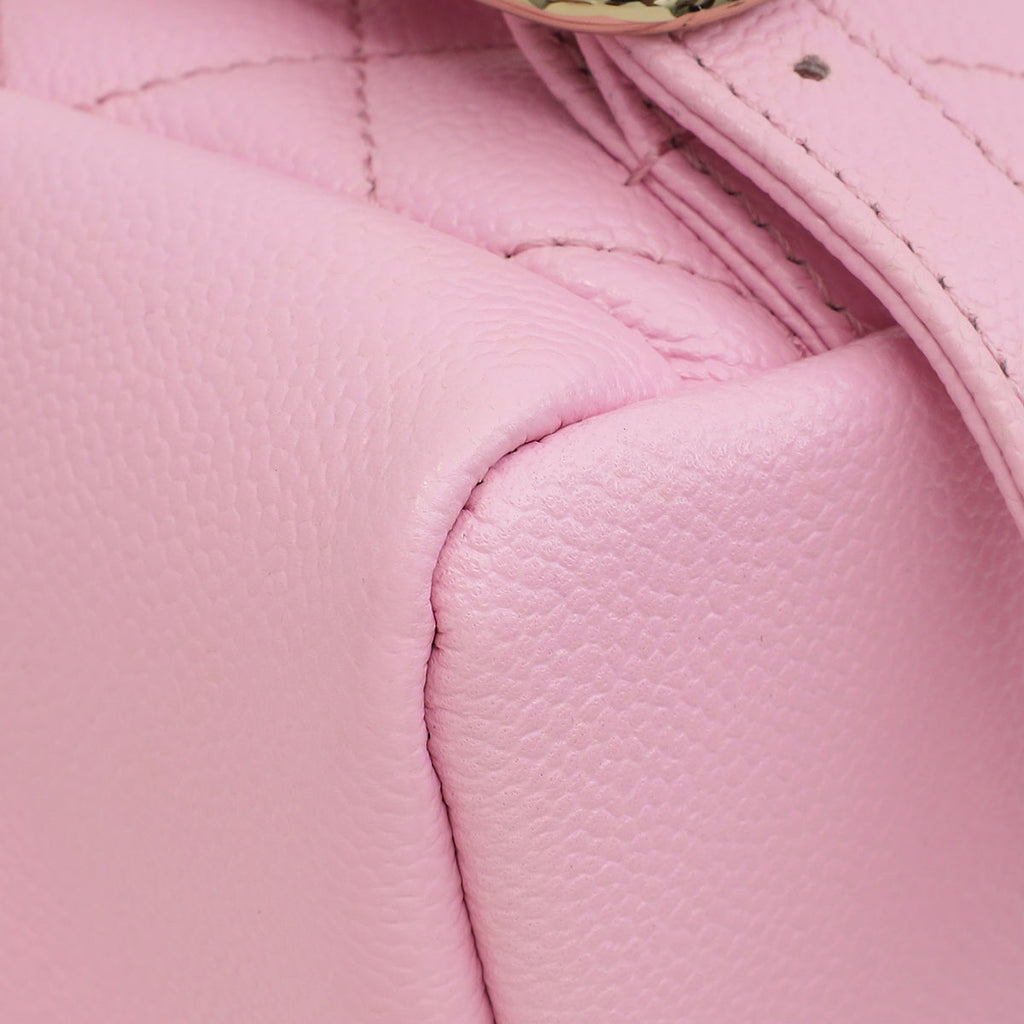 Chanel Pink Duma Pockets Drawstring Backpack Small Bag