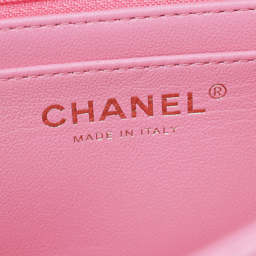 Chanel Pink CC Mini Rectangular Top Handle Bag