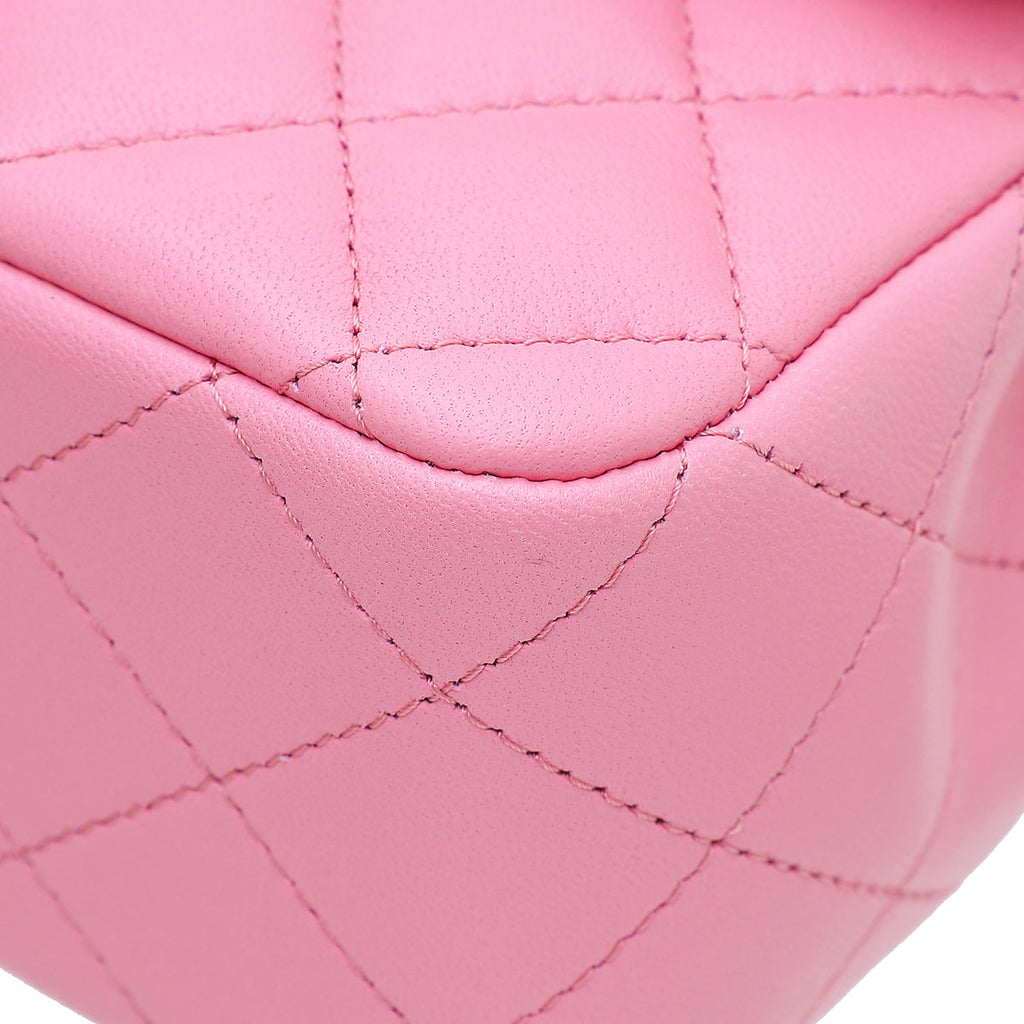 Chanel Pink CC Mini Rectangular Top Handle Bag