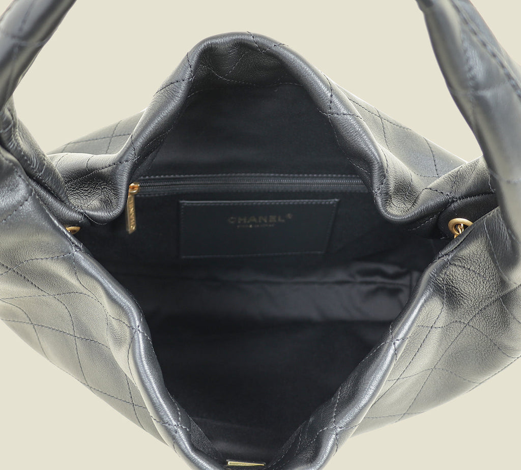 Chanel Black CC Hobo Large Bag
