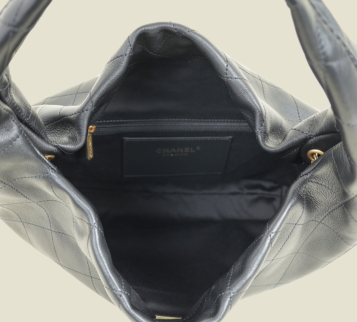 Chanel Black CC Hobo Large Bag