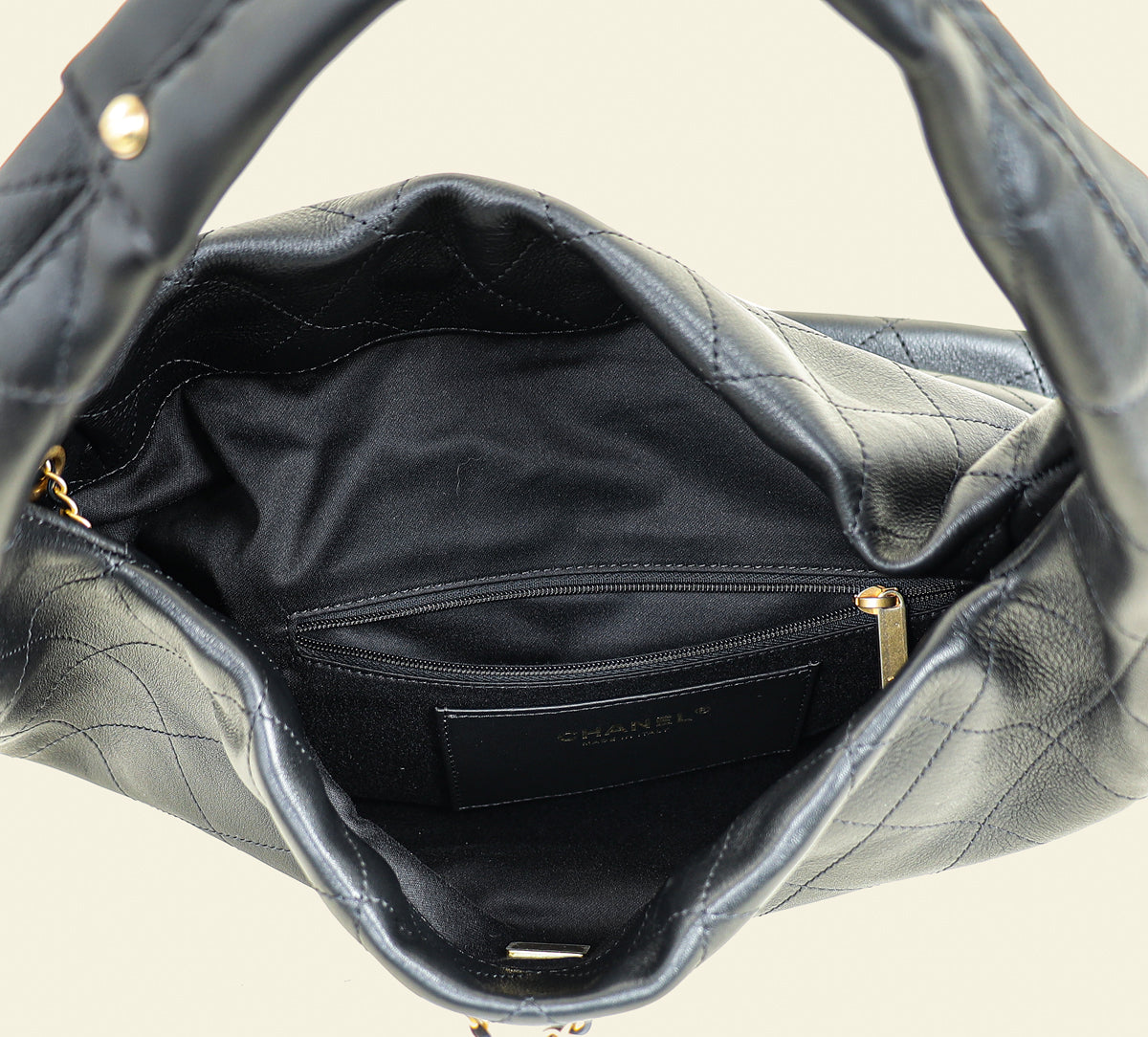 Chanel Black CC Hobo Large Bag