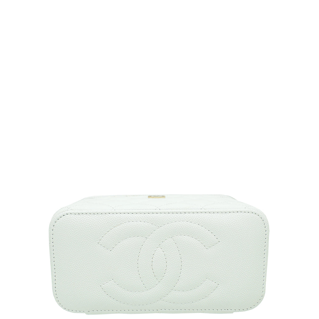 Chanel White CC Vanity Small Crossbody Bag