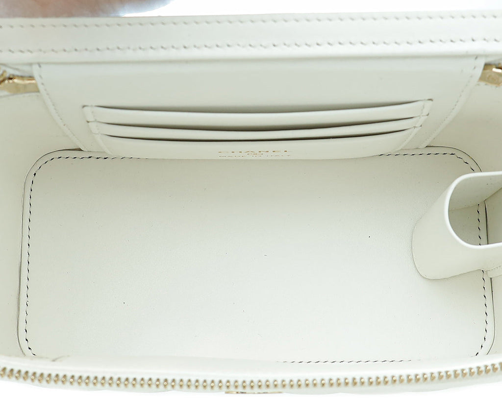 Chanel White CC Vanity Small Crossbody Bag